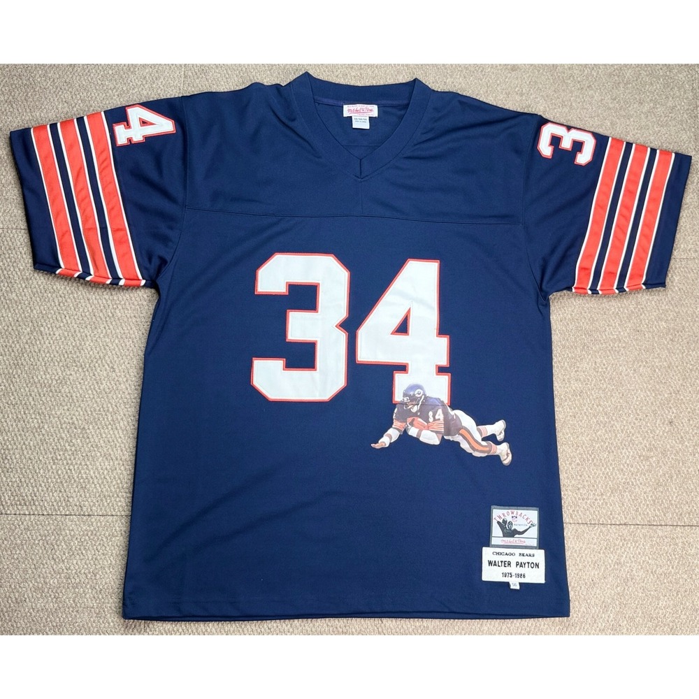 Mitchell & Ness NFL Chicago Bears #34 Walter Payton‎ 1975-1986 Jersey Size 56